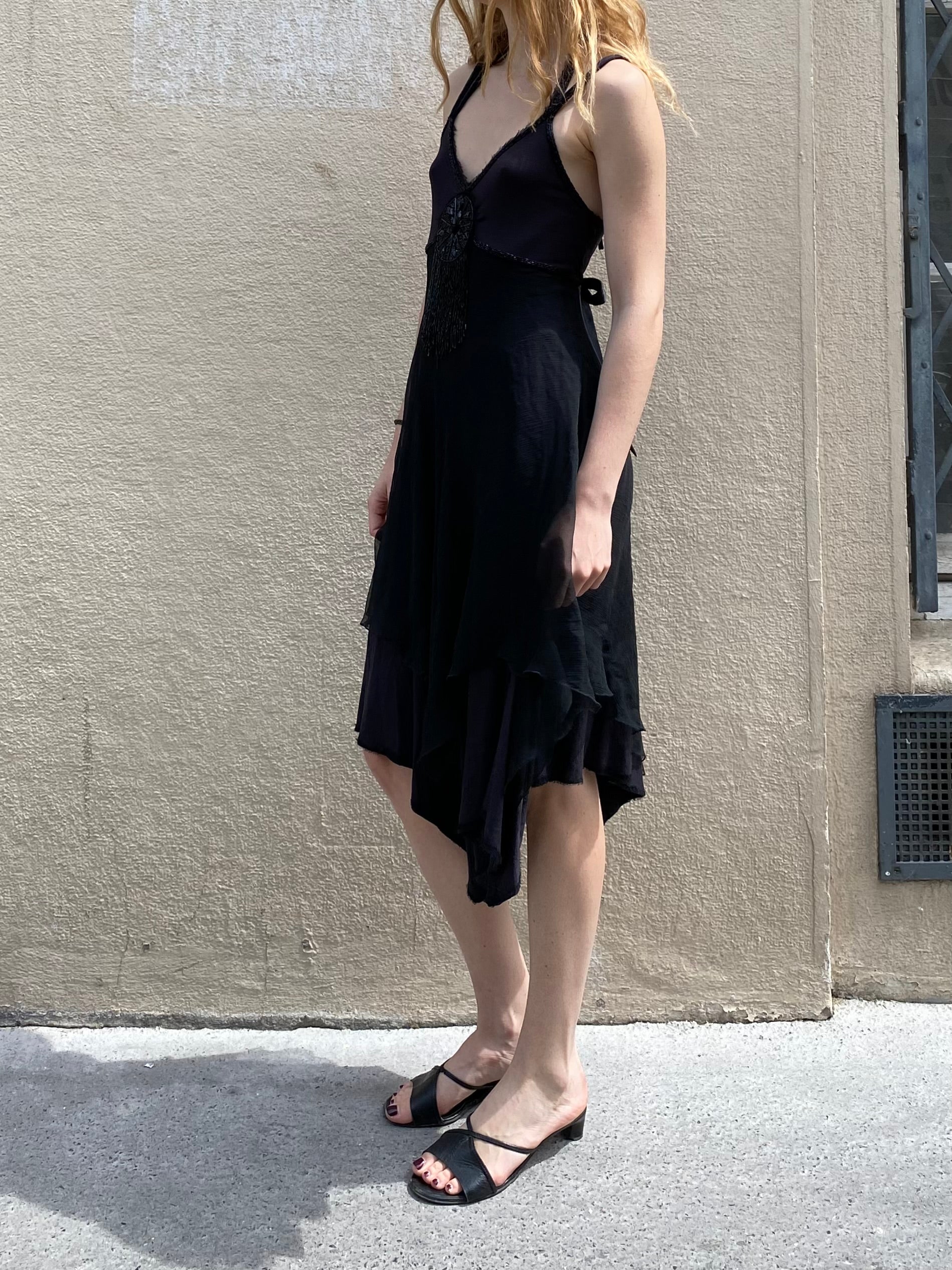 ROBERTA SCARPA SILK BLACK DRESS