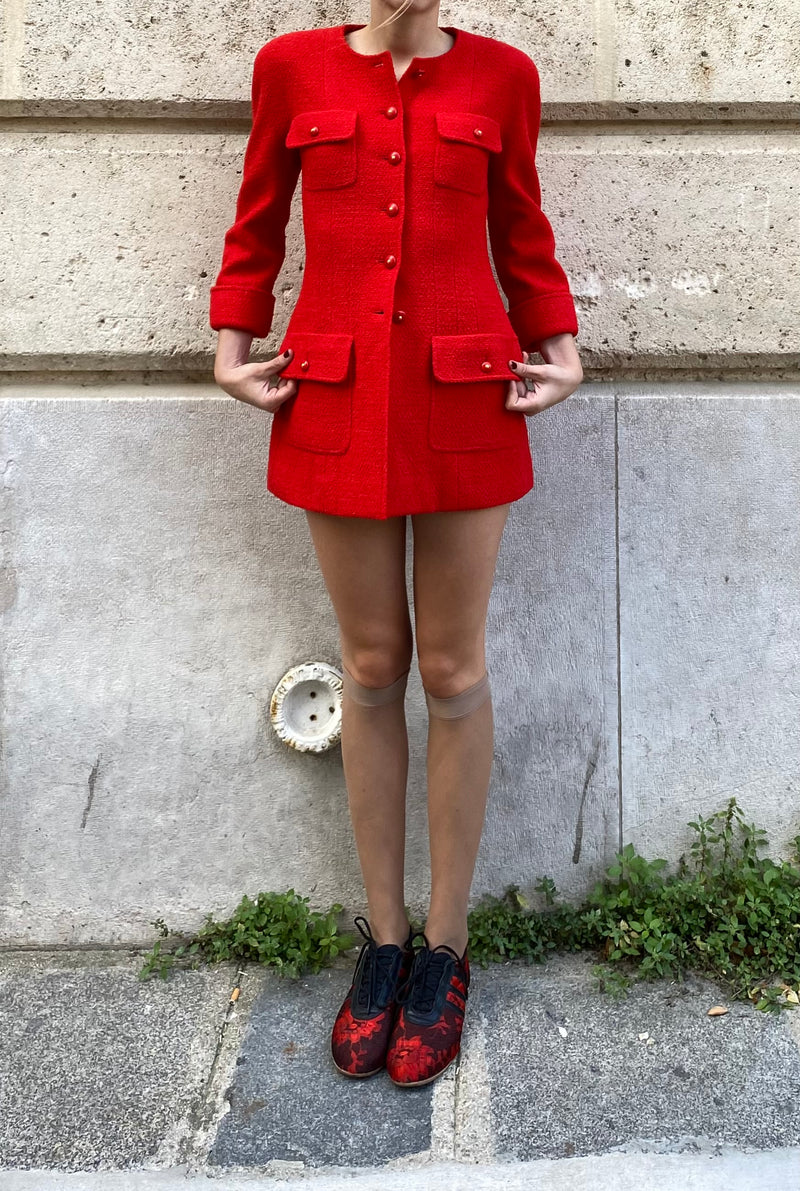 RED CHANEL BLAZER 1990S