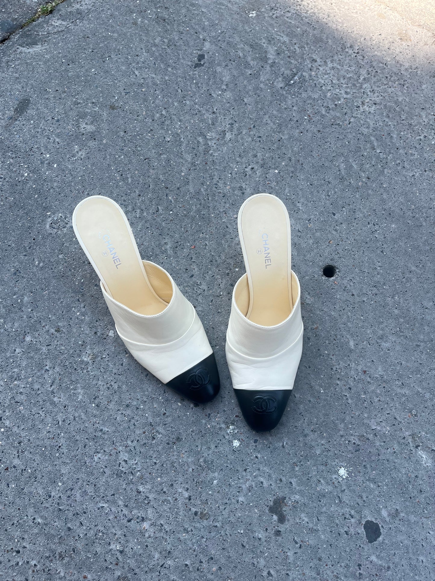 CHANEL SLIP ON CLOGS