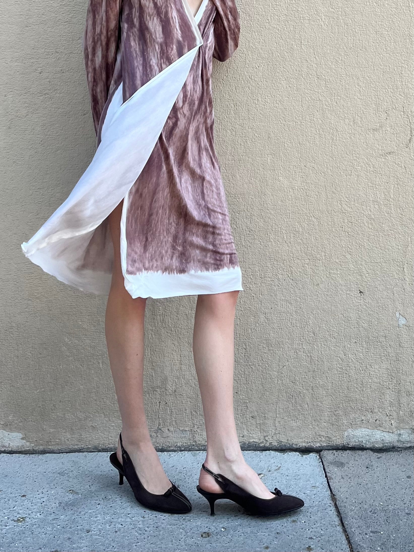 CHANEL 1990S BROWN SLING BACKS