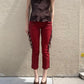 ISABEL MARANT FRINGED CAPRI PANTS