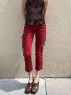 ISABEL MARANT FRINGED CAPRI PANTS