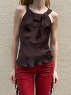 SONIA RYKIEL CHOCOLATE SILK TOP