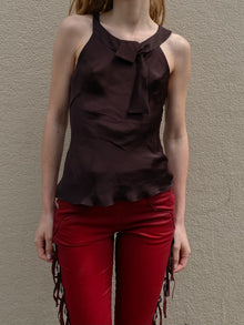 SONIA RYKIEL CHOCOLATE SILK TOP