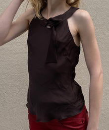 SONIA RYKIEL CHOCOLATE SILK TOP