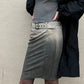 PAOLA FRANI LEATHER SKIRT 2000s