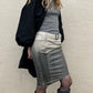 PAOLA FRANI LEATHER SKIRT 2000s