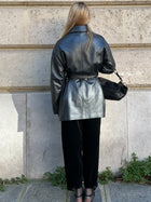 GENNY LEATHER TRENCH JACKET