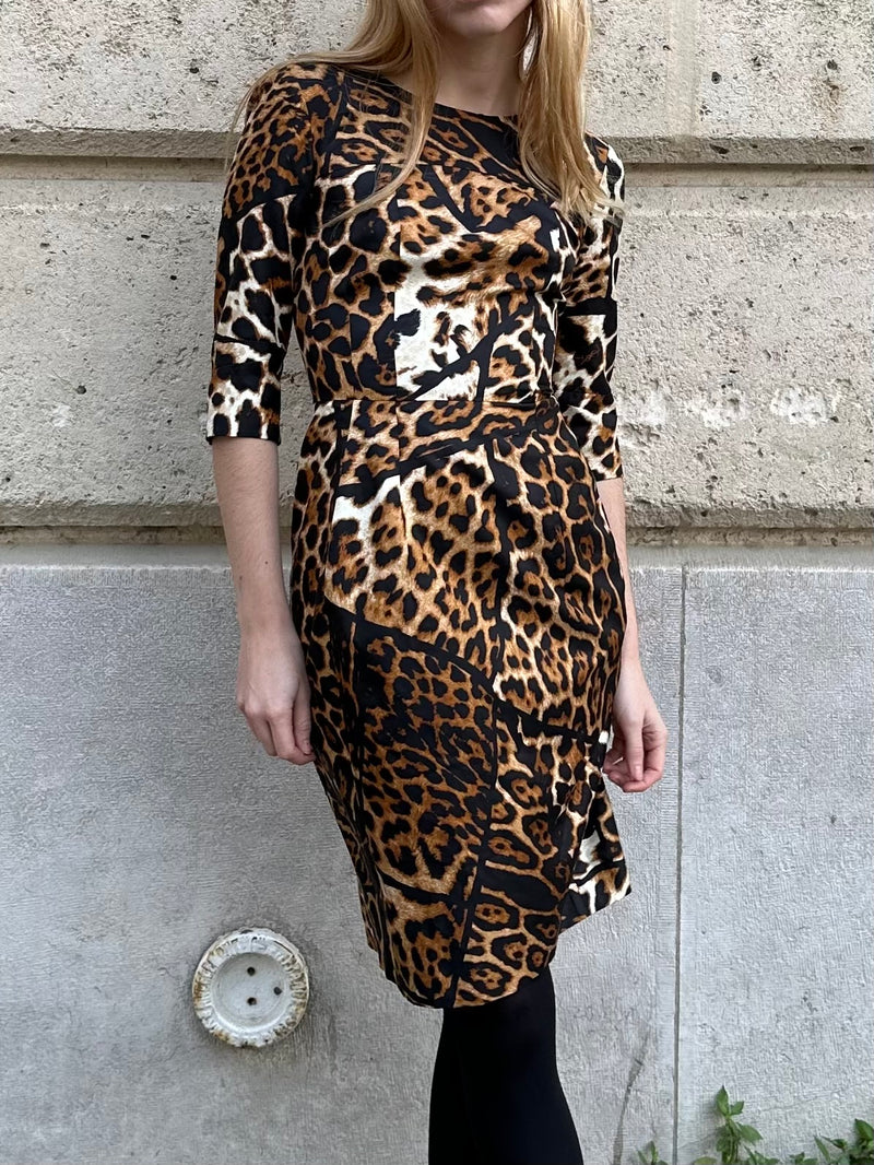 SAINT LAURENT 1970s LEOPARD DRESS