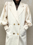 GIVENCHY CREAM COAT 1980s