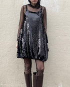 CHLOE SEQUIN BLACK DRESS