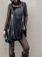 CHLOE SEQUIN BLACK DRESS