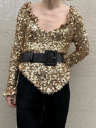 ANNA MOLINARI SEQUIN PARTY TOP 2000