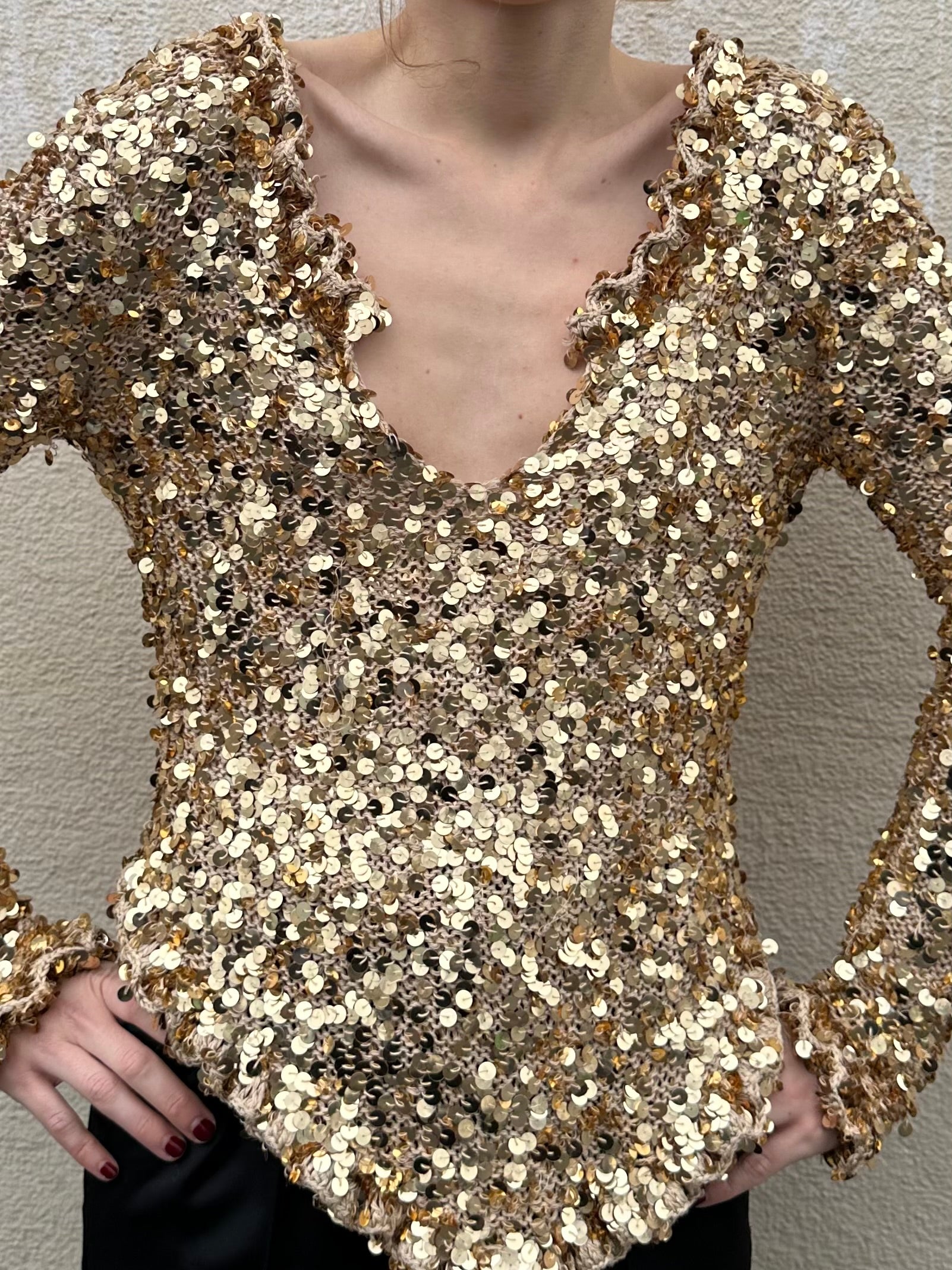 ANNA MOLINARI SEQUIN PARTY TOP 2000