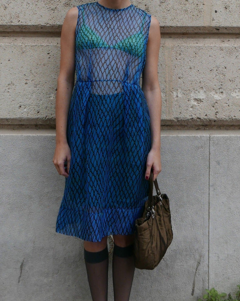 MARNI SHEER BLUE DRESS