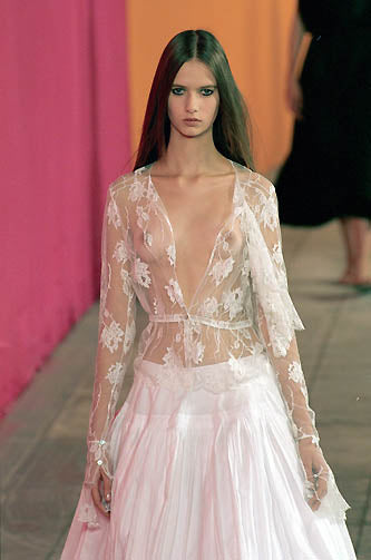 DRIES VAN NOTEN LACE TOP SS2000