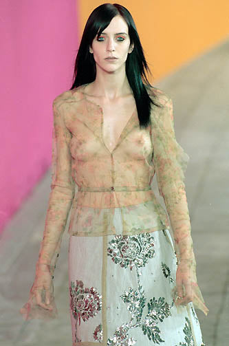 DRIES VAN NOTEN LACE TOP SS2000